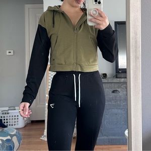 Gymshark two toned zip up hoodie size XS